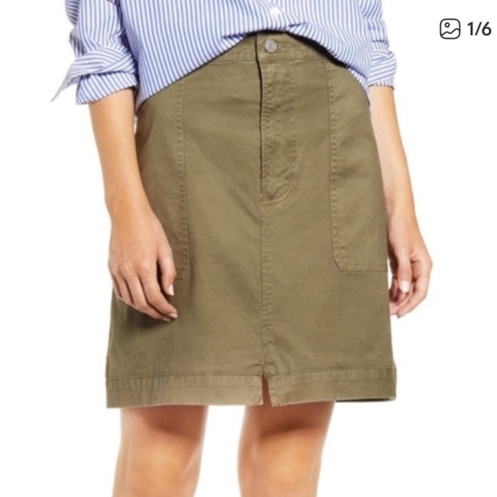 Alex Mill Washed Twill Pocket Skirt size 2
